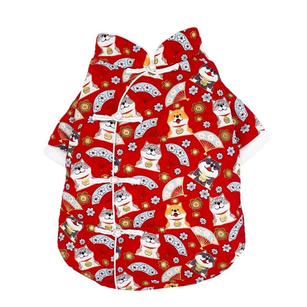 Pet Coat with Shiba Print